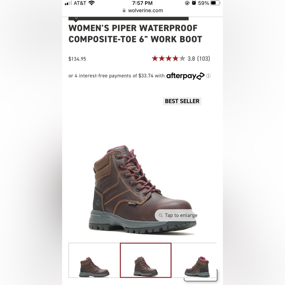 Wolverine Composite Toe Hiking Boots